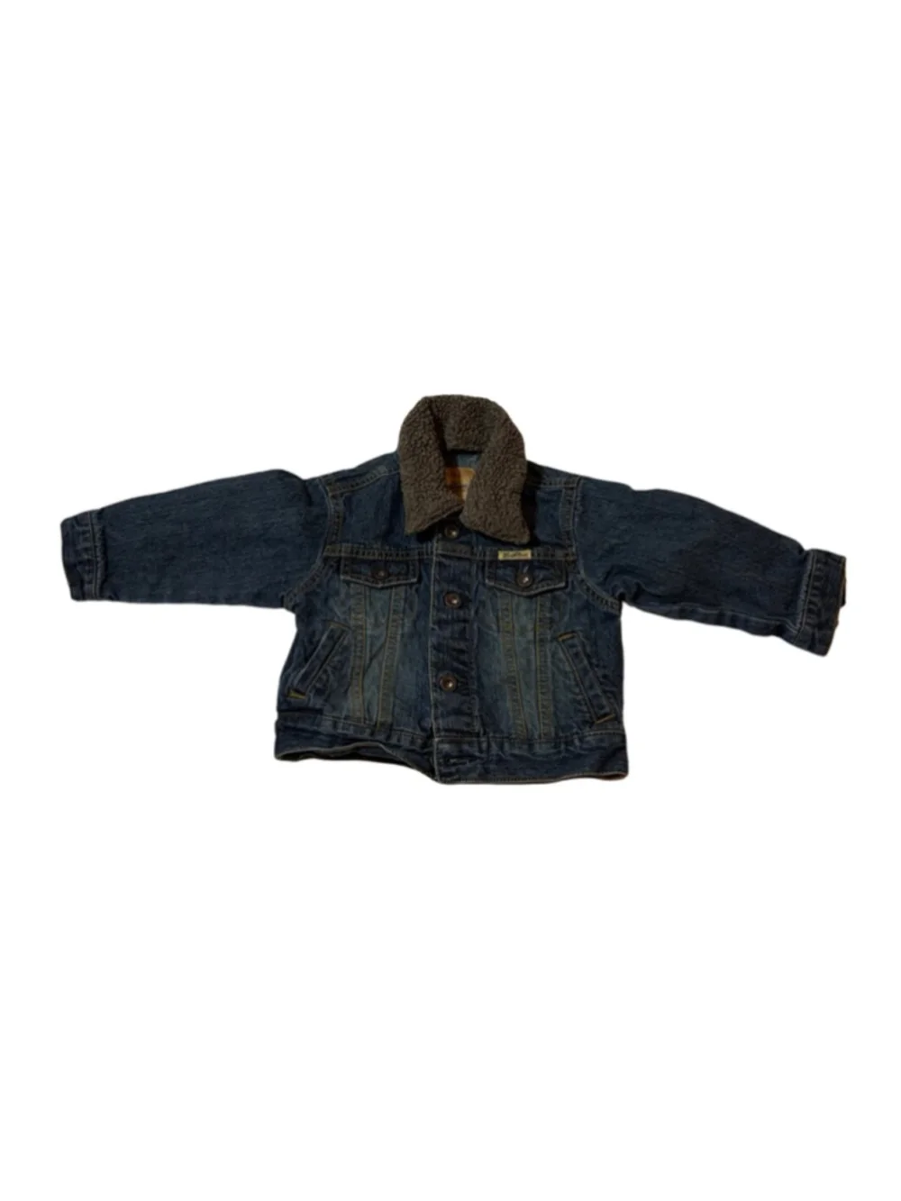 Levi Strauss Sherpa Denim Jacket Kids Trucker Coat Vintage Style 18M